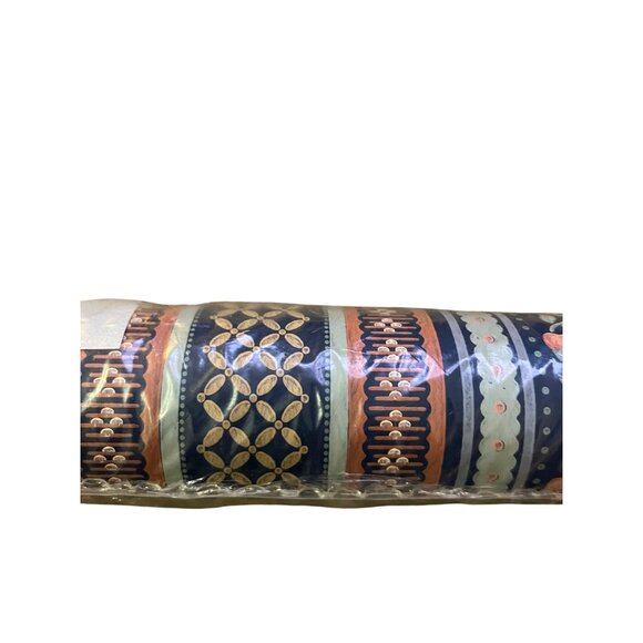 Vintage C&A Wallcoverings Wallpaper – Blue Brown Pink Floral Stripe – NEW 1 Bolt - Picture 9 of 15